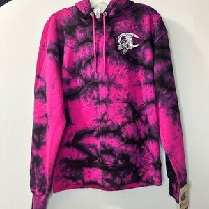 CHAMPION - Women - Galaxy Dye Hoodie - Pink/Black  Size Small NWT